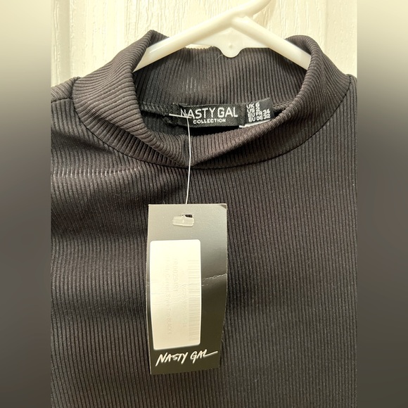 Nasty Gal black mesh corset style top - Picture 3 of 4